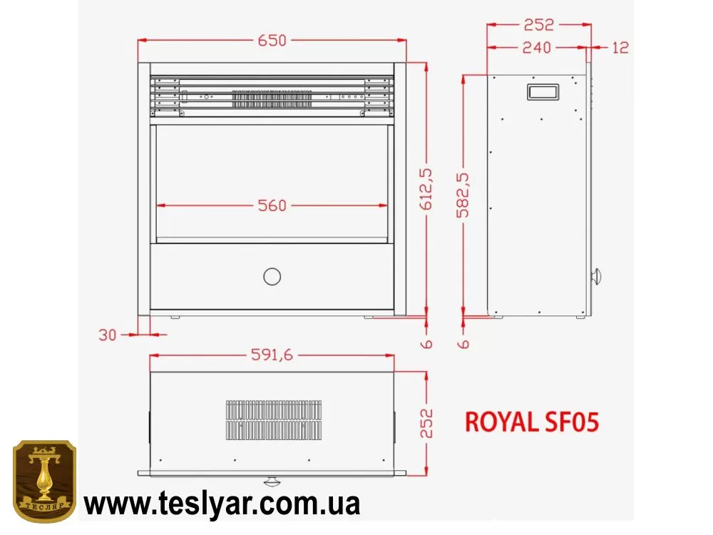 Купити Електрокамін Royal 3D Etna SF05 від «Тесляр»