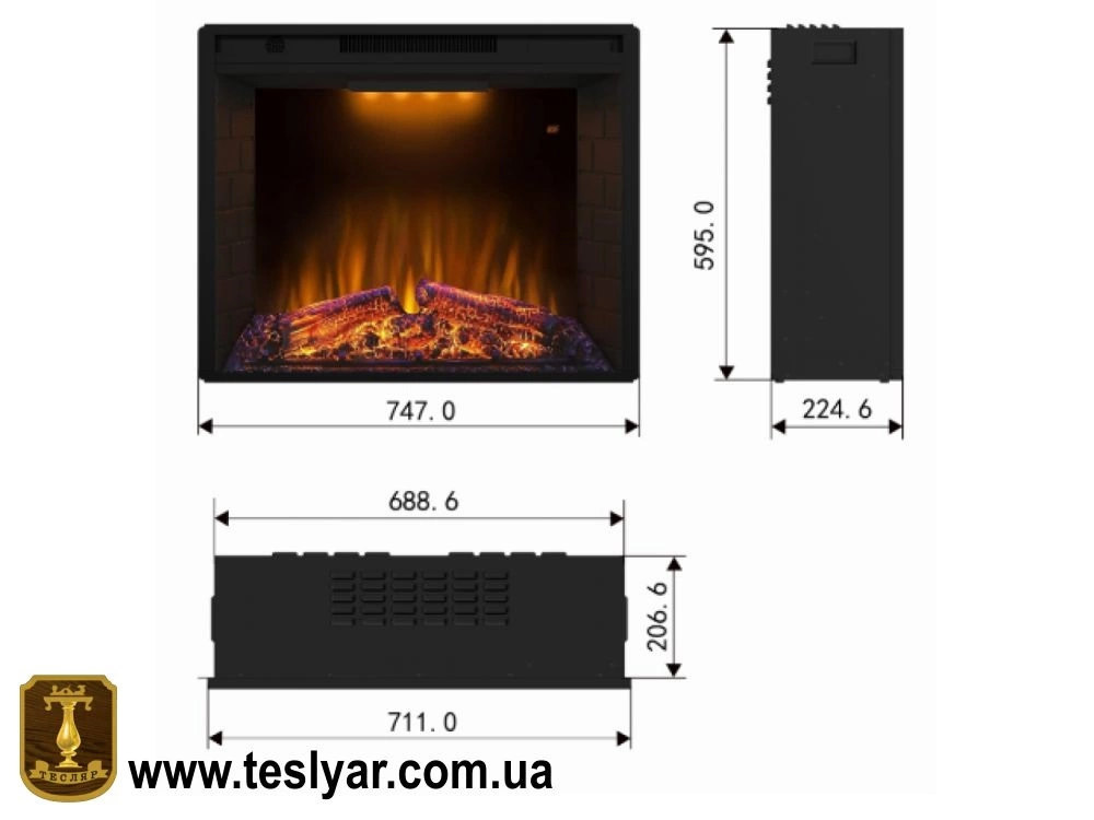 Купити Електрокамін Royal Goodfire 28 LED від «Тесляр»